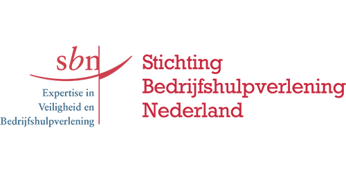 Het logo van SBN, Stichting Bedrijfshulpverlening Nederland