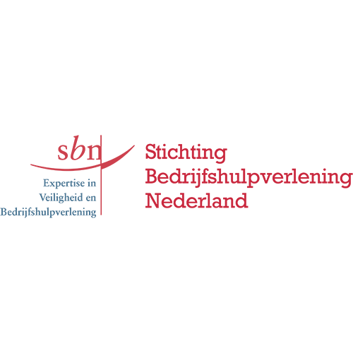 Het logo van SBN, Stichting Bedrijfshulpverlening Nederland